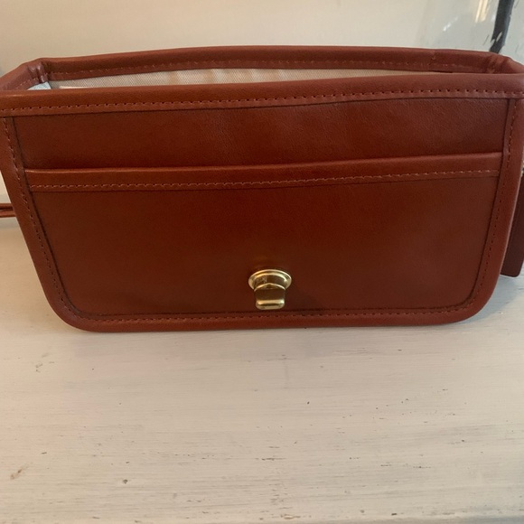 Coach Legacy 19914 Penny Purse Tan Brown Leather Crossbody Turnlock Bag Small - Picture 9 of 10